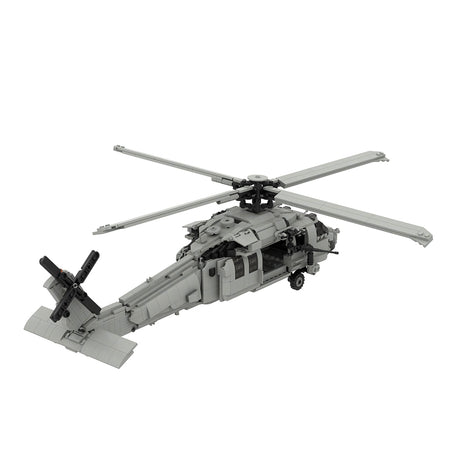 Military Helicopter Building Blocks Model Kit, Rotating Main Rotor & Tail Rotor, Opening Side Door, Built-In Turret, Transparent Canopy, Realistic Landing Gear, Collectible Display Set (1442PCS) - cubertime