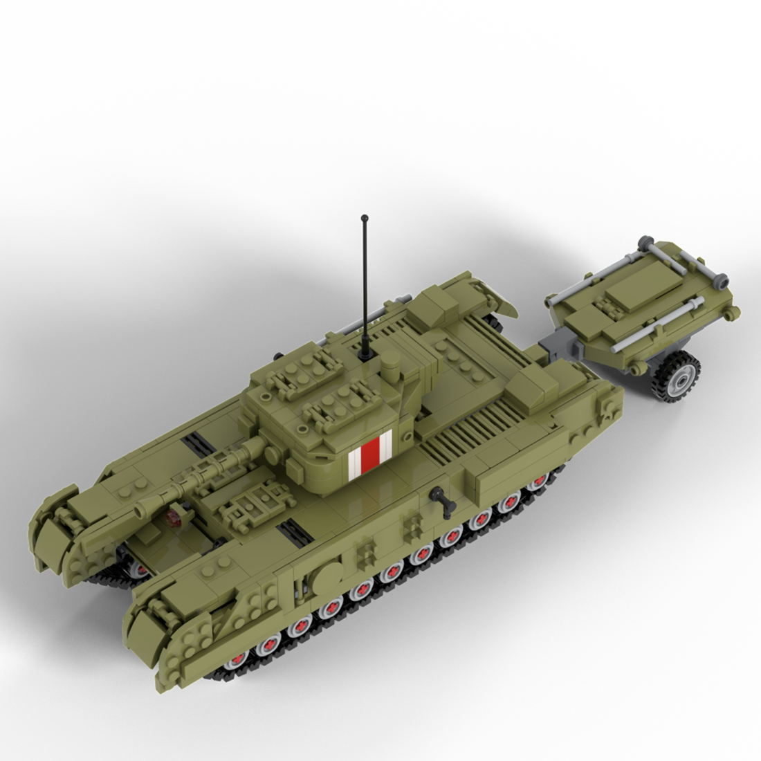Mk IV (A22) Churchill Tank Military Building Blocks Set (Martin Green /903PCS) - cubertime