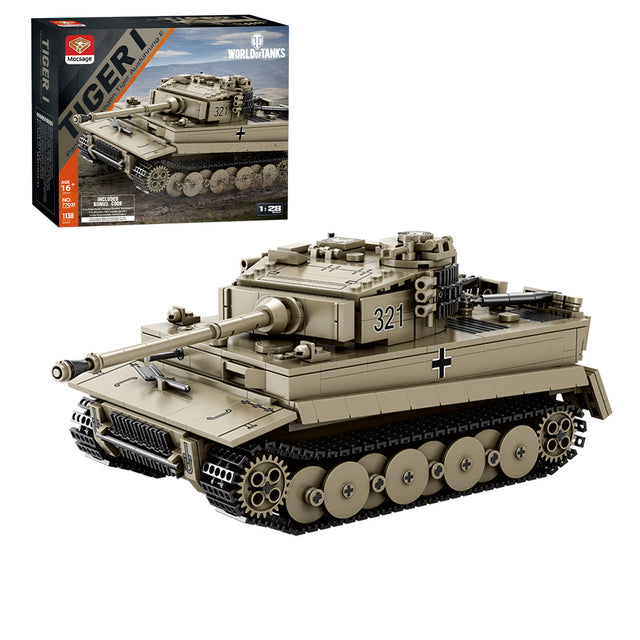 MOC 1/28 Scale German Tank Military MOC DIY Assembly Toy Building Blocks Set (1138PCS) - cubertime