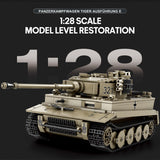 MOC 1/28 Scale German Tank Military MOC DIY Assembly Toy Building Blocks Set (1138PCS) - cubertime