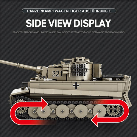 MOC 1/28 Scale German Tank Military MOC DIY Assembly Toy Building Blocks Set (1138PCS) - cubertime