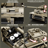 MOC 1/28 Scale German Tank Military MOC DIY Assembly Toy Building Blocks Set (1138PCS) - cubertime