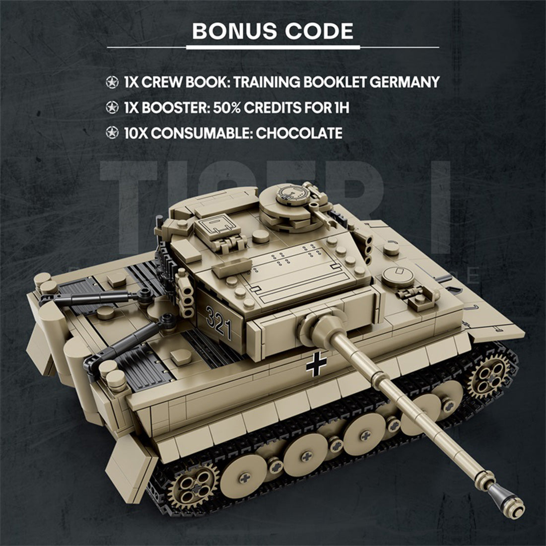 MOC 1/28 Scale German Tank Military MOC DIY Assembly Toy Building Blocks Set (1138PCS) - cubertime