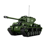 MOC 1/30 Scale M4A3E8 Tank Model MOC Building Blocks Set(836PCS) - cubertime