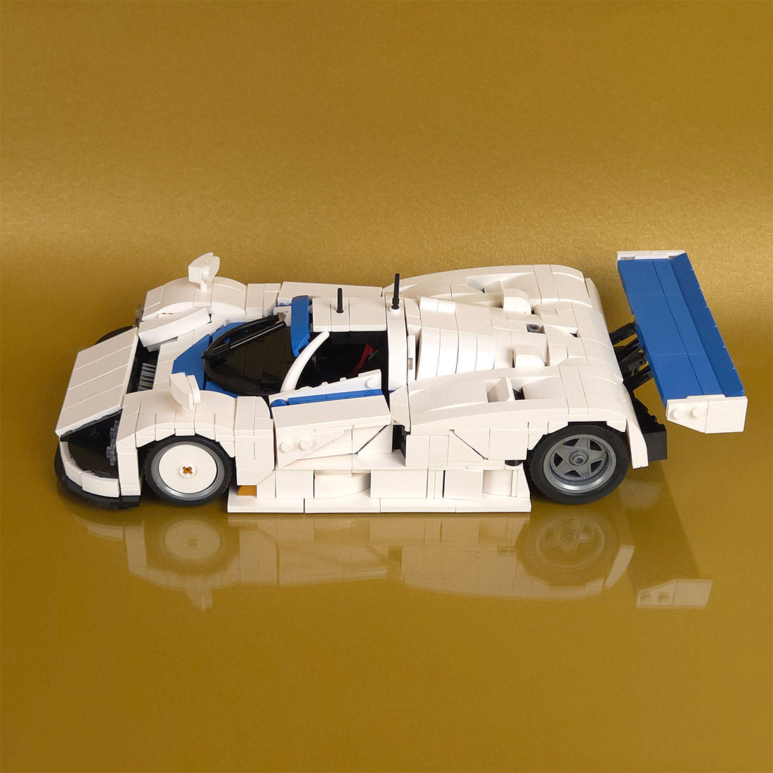 MOC Japanese Winning Racecar Building Blocks Set - Modular Sports Car Model with Removable Engine, Opening Doors, Display & Build Experience - cubertime