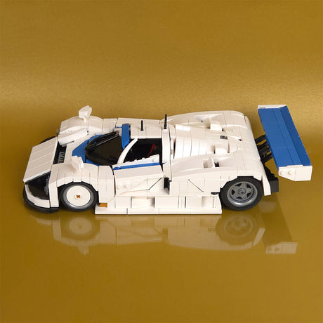 MOC Japanese Winning Racecar Building Blocks Set - Modular Sports Car Model with Removable Engine, Opening Doors, Display & Build Experience - cubertime
