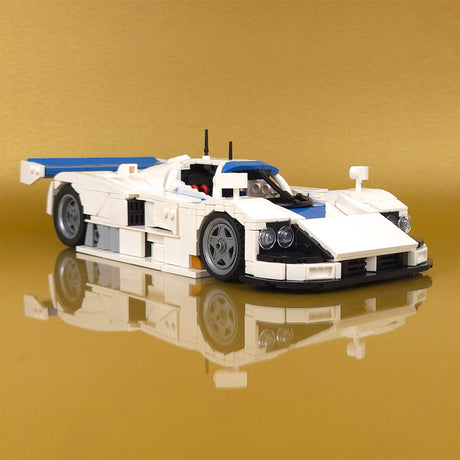 MOC Japanese Winning Racecar Building Blocks Set - Modular Sports Car Model with Removable Engine, Opening Doors, Display & Build Experience - cubertime