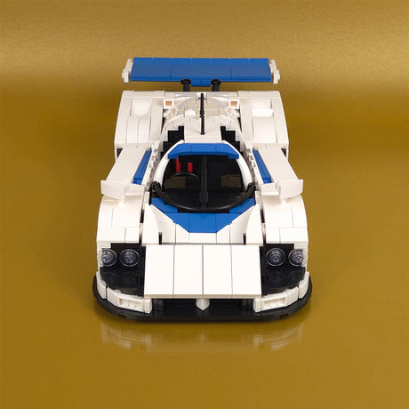 MOC Japanese Winning Racecar Building Blocks Set - Modular Sports Car Model with Removable Engine, Opening Doors, Display & Build Experience - cubertime