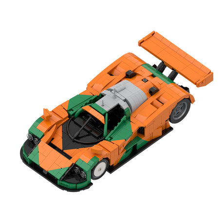 MOC Japanese Winning Racecar Building Blocks Set - Modular Sports Car Model with Removable Engine, Opening Doors, Display & Build Experience - cubertime