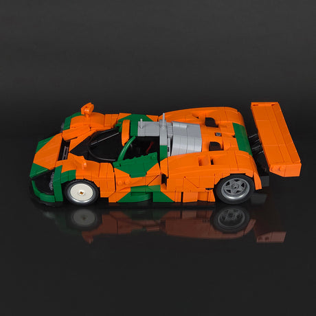 MOC Japanese Winning Racecar Building Blocks Set - Modular Sports Car Model with Removable Engine, Opening Doors, Display & Build Experience - cubertime