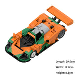 MOC Japanese Winning Racecar Building Blocks Set - Modular Sports Car Model with Removable Engine, Opening Doors, Display & Build Experience - cubertime