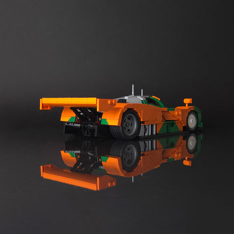 MOC Japanese Winning Racecar Building Blocks Set - Modular Sports Car Model with Removable Engine, Opening Doors, Display & Build Experience - cubertime