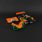 MOC Japanese Winning Racecar Building Blocks Set - Modular Sports Car Model with Removable Engine, Opening Doors, Display & Build Experience - cubertime