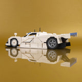 MOC Japanese Winning Racecar Building Blocks Set - Modular Sports Car Model with Removable Engine, Opening Doors, Display & Build Experience - cubertime