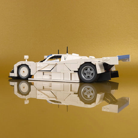 MOC Japanese Winning Racecar Building Blocks Set - Modular Sports Car Model with Removable Engine, Opening Doors, Display & Build Experience - cubertime