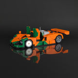 MOC Japanese Winning Racecar Building Blocks Set - Modular Sports Car Model with Removable Engine, Opening Doors, Display & Build Experience - cubertime