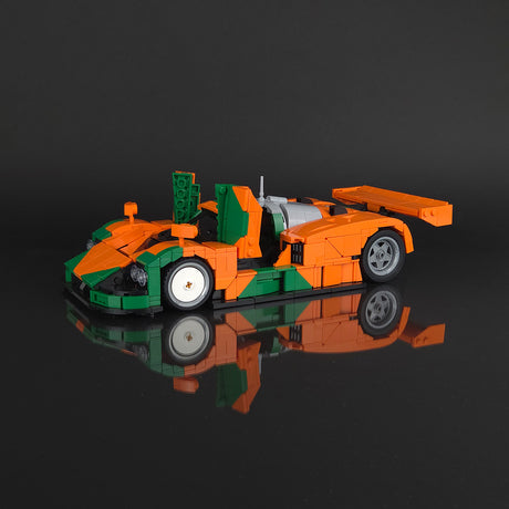MOC Japanese Winning Racecar Building Blocks Set - Modular Sports Car Model with Removable Engine, Opening Doors, Display & Build Experience - cubertime