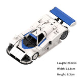 MOC Japanese Winning Racecar Building Blocks Set - Modular Sports Car Model with Removable Engine, Opening Doors, Display & Build Experience - cubertime