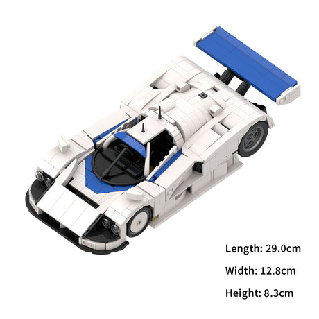 MOC Japanese Winning Racecar Building Blocks Set - Modular Sports Car Model with Removable Engine, Opening Doors, Display & Build Experience - cubertime