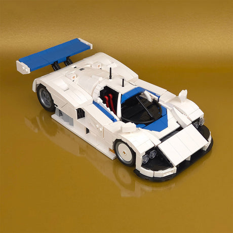 MOC Japanese Winning Racecar Building Blocks Set - Modular Sports Car Model with Removable Engine, Opening Doors, Display & Build Experience - cubertime