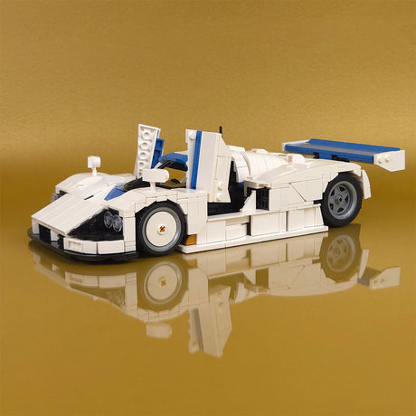 MOC Japanese Winning Racecar Building Blocks Set - Modular Sports Car Model with Removable Engine, Opening Doors, Display & Build Experience - cubertime