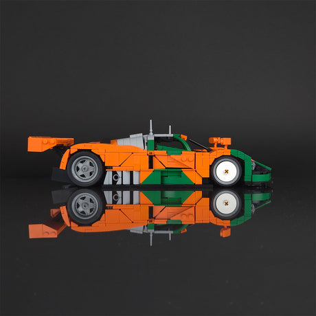 MOC Japanese Winning Racecar Building Blocks Set - Modular Sports Car Model with Removable Engine, Opening Doors, Display & Build Experience - cubertime