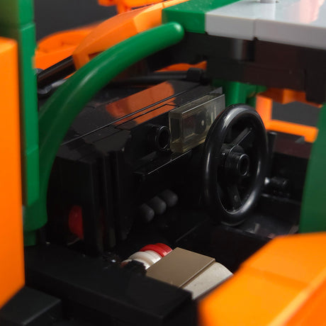 MOC Japanese Winning Racecar Building Blocks Set - Modular Sports Car Model with Removable Engine, Opening Doors, Display & Build Experience - cubertime