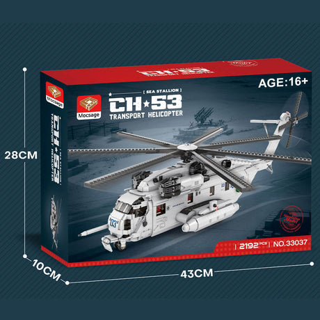 MOC-127265 1/35 Scale CH-53E Super Stallion Modern Military-themed Small Particles Building Blocks Set (2193PCS) - cubertime