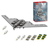 Mocsage MOC-166363 B2 Spirit 1/70 Scale Flying-Wing Ultra-High-Speed Intercontinental Stealth Strategic Bomber Model Building Blocks Set (1977PCS) - cubertime