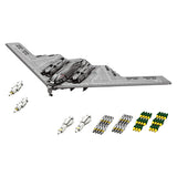 Mocsage MOC-166363 B2 Spirit 1/70 Scale Flying-Wing Ultra-High-Speed Intercontinental Stealth Strategic Bomber Model Building Blocks Set (1977PCS) - cubertime