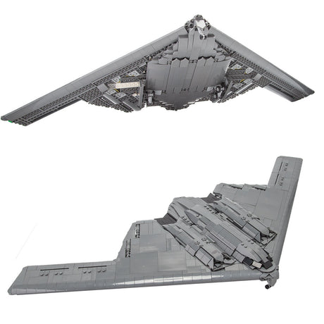 Mocsage MOC-166363 B2 Spirit 1/70 Scale Flying-Wing Ultra-High-Speed Intercontinental Stealth Strategic Bomber Model Building Blocks Set (1977PCS) - cubertime