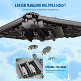 Mocsage MOC-166363 B2 Spirit 1/70 Scale Flying-Wing Ultra-High-Speed Intercontinental Stealth Strategic Bomber Model Building Blocks Set (1977PCS) - cubertime