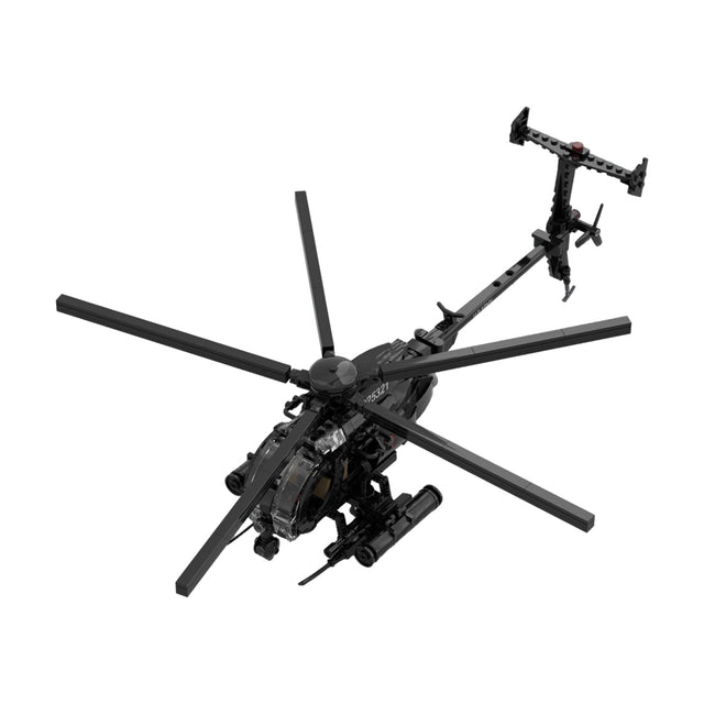 Mocsage MOC-88275 MH-6 Little Bird Helicopter Model Building Blocks Set - cubertime