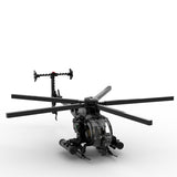 Mocsage MOC-88275 MH-6 Little Bird Helicopter Model Building Blocks Set - cubertime