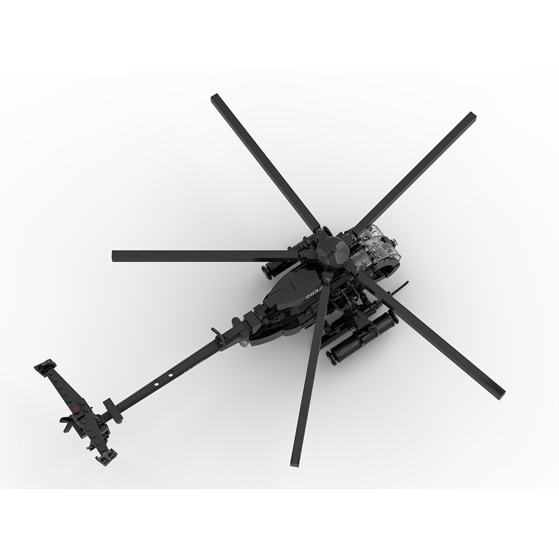 Mocsage MOC-88275 MH-6 Little Bird Helicopter Model Building Blocks Set - cubertime