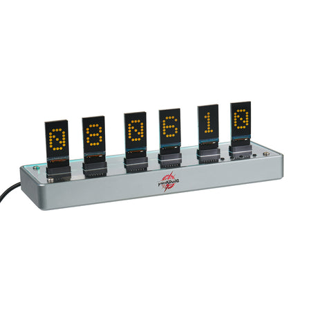Nixie-Tube Style IPS Color Display Digital Clock, Desktop Ambient Light - cubertime