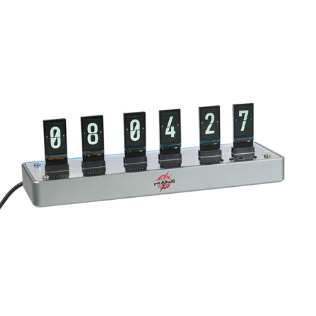 Nixie-Tube Style IPS Color Display Digital Clock, Desktop Ambient Light - cubertime