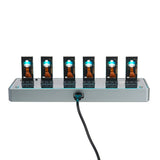 Nixie-Tube Style IPS Color Display Digital Clock, Desktop Ambient Light - cubertime