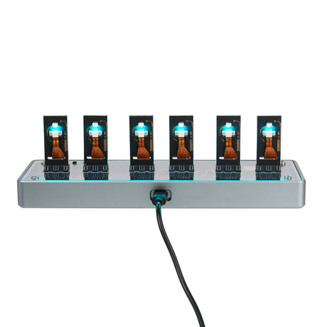 Nixie-Tube Style IPS Color Display Digital Clock, Desktop Ambient Light - cubertime