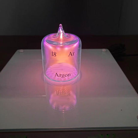 Periodic Table Inert Gas Collection Set, High Purity Glass Sealed Display for Science Enthusiasts (Cylinder) - cubertime