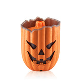 Pumpkin Aroma Diffuser, Halloween Pumpkin Humidifier with Colorful LED Lights, Ultrasonic Cool Mist Essential Oil Diffuser with Jellyfish Mist and Flame Effects, 300mL Water Tank for Bedroom Home Decor - cubertime