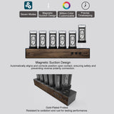 RGB Nixie Tube Clock, Solid-Wood Minimalist Modern Clock, Creative Desk Clock - cubertime