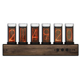 RGB Nixie Tube Clock, Solid-Wood Minimalist Modern Clock, Creative Desk Clock - cubertime