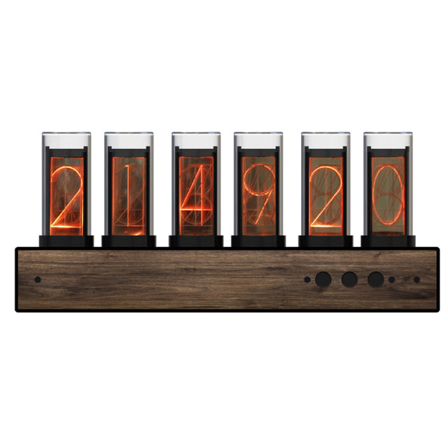 RGB Nixie Tube Clock, Solid-Wood Minimalist Modern Clock, Creative Desk Clock - cubertime