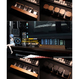 RGB Nixie Tube Style Clock with Wood Case, Full Color LED Desk Clock, Retro Digital Time Display, Gaming Setup Ambient Light, Esports Desktop Decor (US Plug/EU Plug) - cubertime