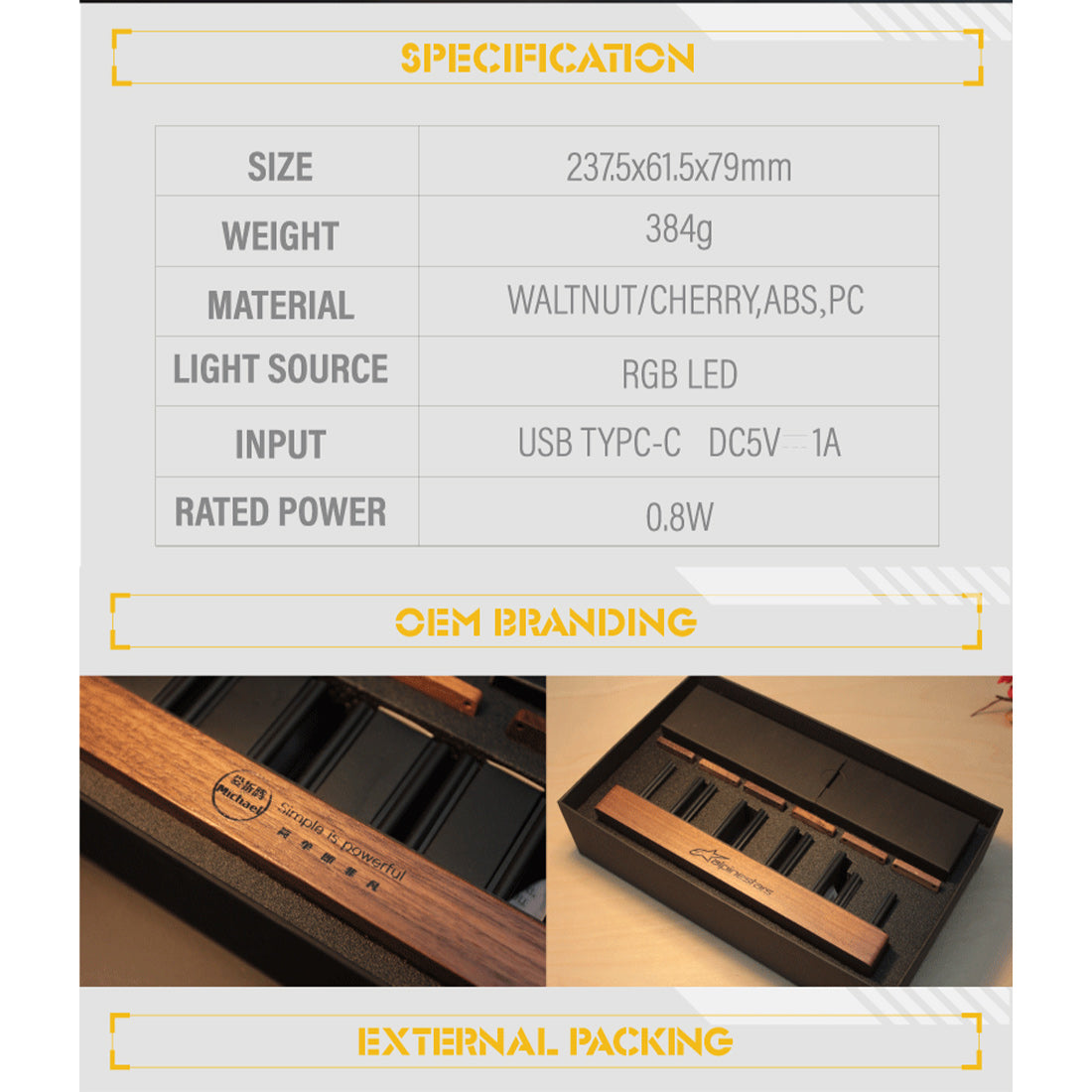 RGB Nixie Tube Style Clock with Wood Case, Full Color LED Desk Clock, Retro Digital Time Display, Gaming Setup Ambient Light, Esports Desktop Decor (US Plug/EU Plug) - cubertime