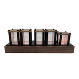 RGB Nixie Tube Style Clock with Wood Case, Full Color LED Desk Clock, Retro Digital Time Display, Gaming Setup Ambient Light, Esports Desktop Decor (US Plug/EU Plug) - cubertime