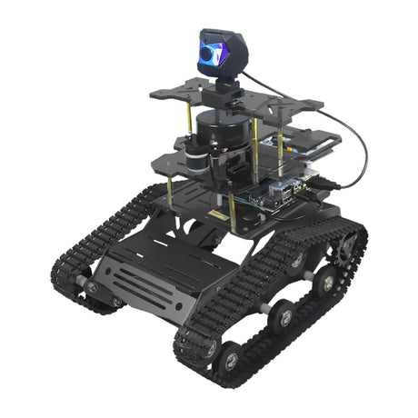 Robot Car Kit, Tracked Robot Vehicle with LiDAR SLAM Mapping Navigation, ROS-Based Development Platform with Jetson Nano Controller - cubertime