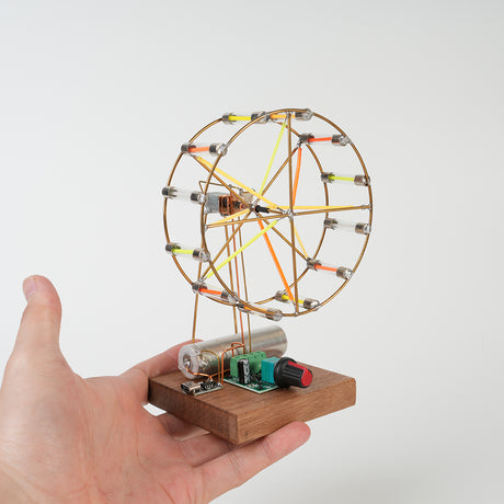Rotating Colorful Ferris Wheel DIY Kit (Manual Soldering) - cubertime