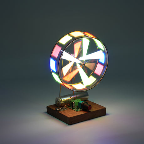 Rotating Colorful Ferris Wheel DIY Kit (Manual Soldering) - cubertime